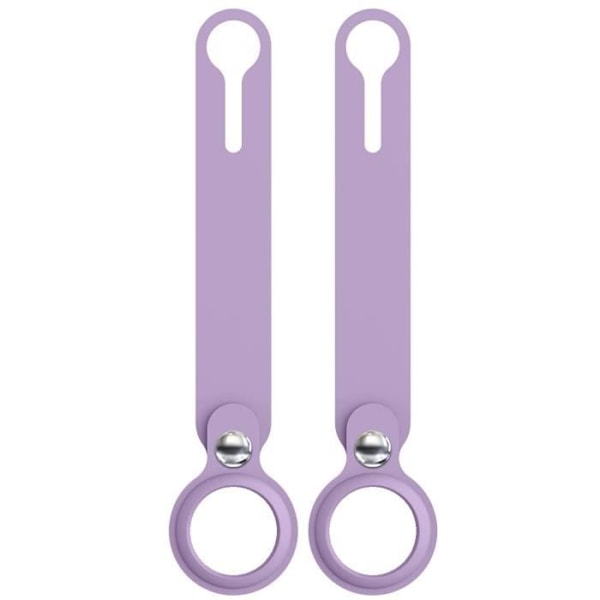 Coque - Phonillico® - Yhteensopiva AirTag 2021 - 2 kpl - Violetti Silikoni - Irrotettava Solki Lila/lila