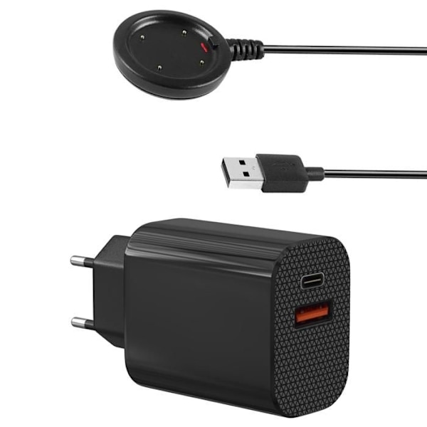 "Lader 12W + Kabel Kompatibel med Polar Vantage M/Vantage M2 /Vantage V/Vantage V2/Ignite/Ignite 2/Grit X Phonillico®" Svart