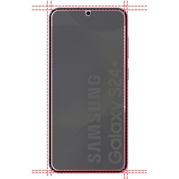 Skyddande film - Phonillico® - Samsung Galaxy S24 PLUS - Paket med 4 - Svart - Antispion Svart