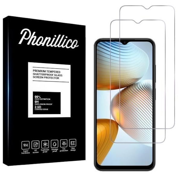 Härdat Glas för Xiaomi Poco M4 5G [Pack 2] Skyddsfilm för Skärm Phonillico® Transparent