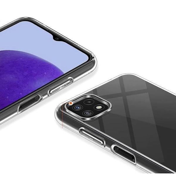Skal till Samsung A22 5G - Ultratunt mjukt transparent TPU silikongel Phonillico® Transparent