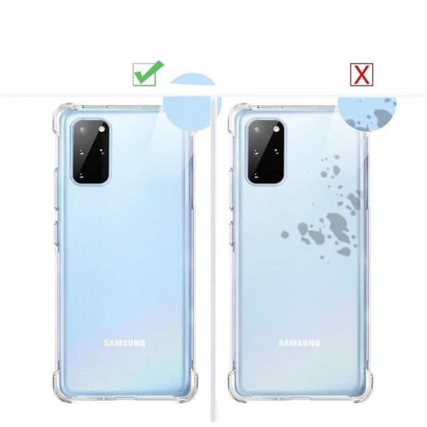 Coque Antichoc Silicone Transparent pour Samsung Galaxy S20 PLUS Phonillico® Transparent