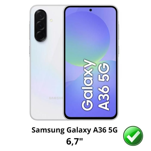 Skydd för Samsung Galaxy A36 5G - Phonillico® - Stötresistent - Flexibel - Transparent - Slät Transparent