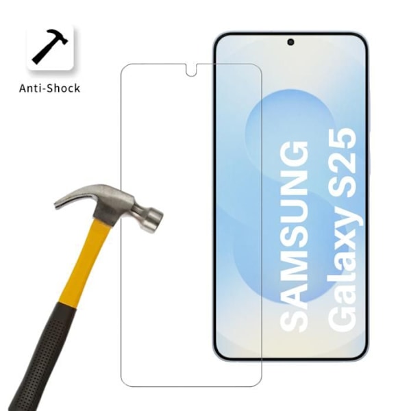 Karkaistu lasi - Phonillico - Samsung Galaxy S25 - 4 pakettia - Naarmuuntumaton - Läpinäkyvä Transparent
