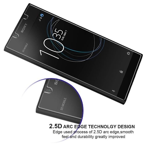 Skærmbeskyttelsesfilm - Phonillico® - Sony Xperia L1 - Pakke med 3 - Hærdet glas - Ridseresistent