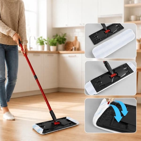 Vileda H2Pro/O-Cedar H2prO Moppeklud [Sæt 6] Vaskbar genanvendelig Phonillico®