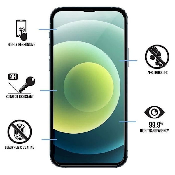 Iskunkestävä kuori - Phonillico® - iPhone 13 PRO - Pehmeää silikonia - 2 Karkaistua lasia - Vahvistettu suojaus Transparent