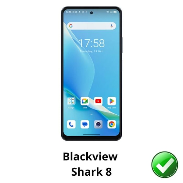 Skærmbeskyttelse - Phonillico - Blackview Shark 8 - Pakke 2 - Ultra Tynd - Ridsefast Transparent