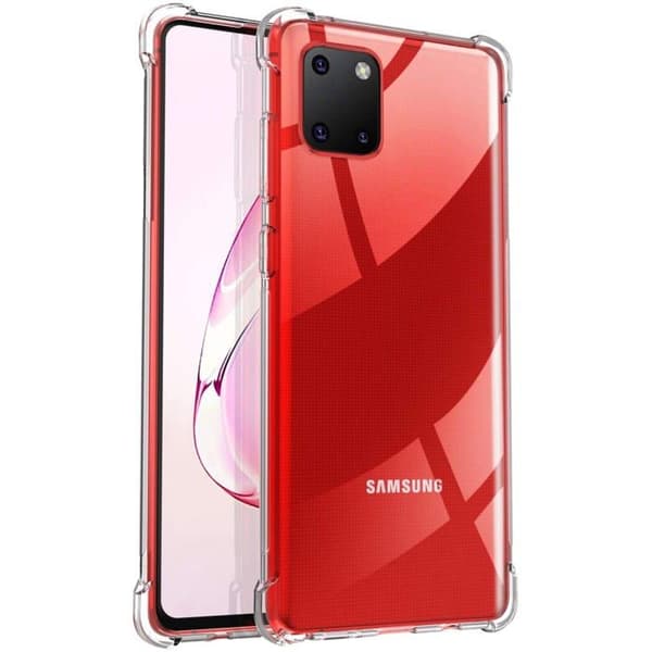 Stødabsorberende cover til Samsung Galaxy Note 10 Lite og 2 hærdede glas skærmbeskyttelse Phonillico® Transparent