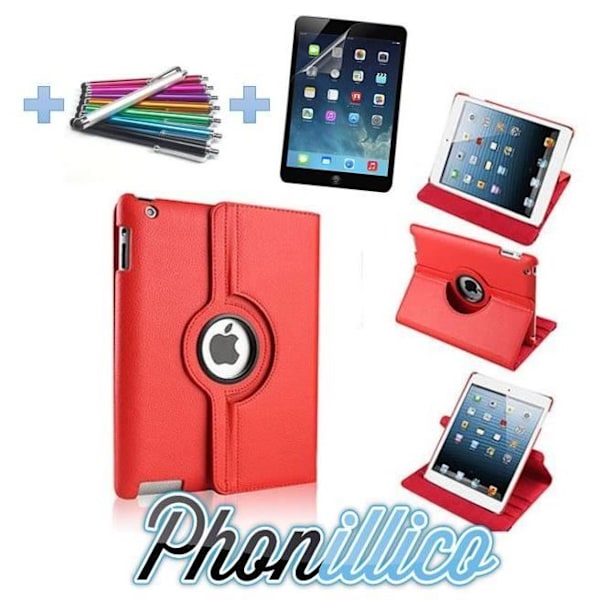 Coque Rouge + Film + Stylet kompatibel med Apple iPad Air 2 / Air 1