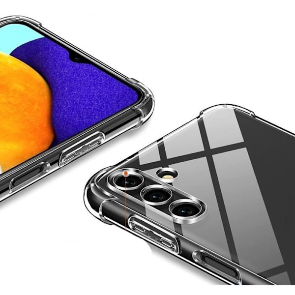 Samsung Galaxy A04S - Iskunkestävä TPU Pehmeä Läpinäkyvä Kuori Phonillico®