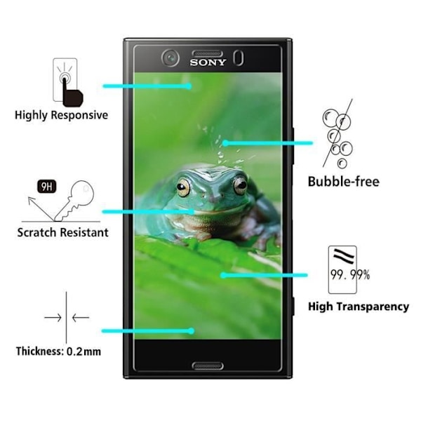 Verkapslad Glas Sony XPERIA XZ1 COMPACT - Film för Skärm Skydd Ultra Resistenta Anti Repor Transparent Phonillico®