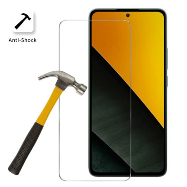 Härdat Glas - Phonillico® - Xiaomi Poco M7 Pro 5G - Paket med 4 - Repbeständig - Skärmskydd Transparent