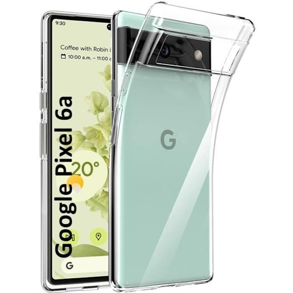 Skal till Google Pixel 6a - Silikongel TPU Transparent Skydd Mjukt Ultratunt Phonillico® Transparent