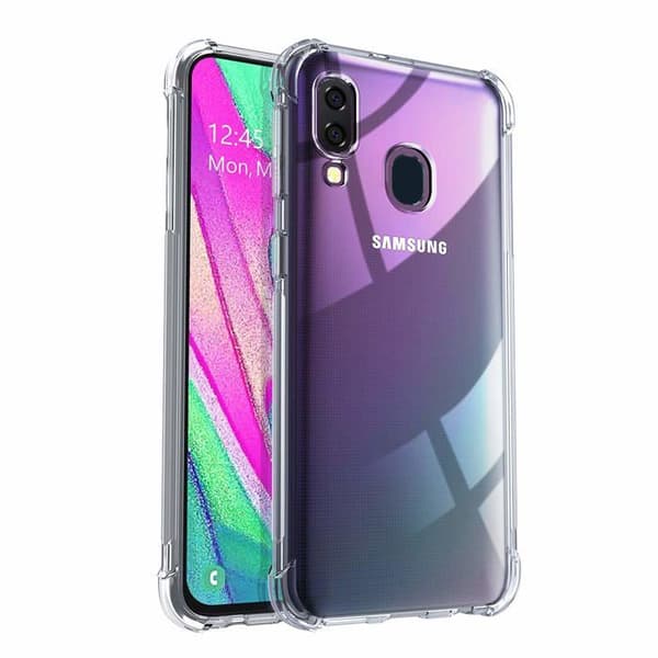 Stødabsorberende cover til Samsung Galaxy A40 og 2 hærdede glas skærmbeskyttelse Phonillico® Transparent