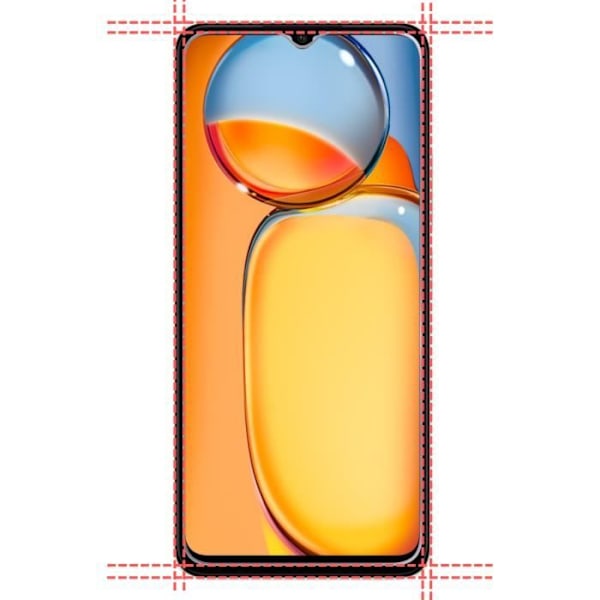 Härdat Glas - Phonillico® - Xiaomi Redmi 13C - Paket 2 - Skärm- och Kameraskydd - Represistent Transparent