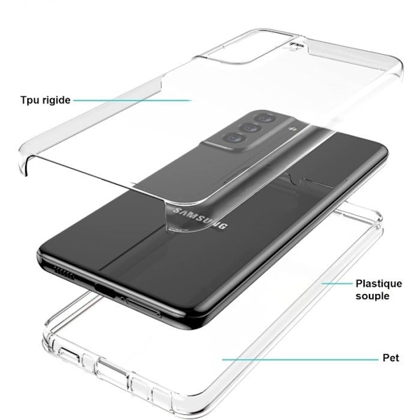 Fodral till Samsung Galaxy S23 FE - Phonillico - 360° Skal - Transparent - Enkel Installation - Smalt Transparent