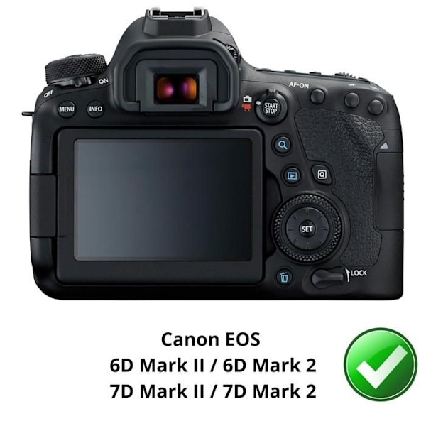 Näyttösuoja - Phonillico - Pakkaus 2 - Canon EOS 6D Mark II - EOS 7D Mark II - Naarmuuntumaton