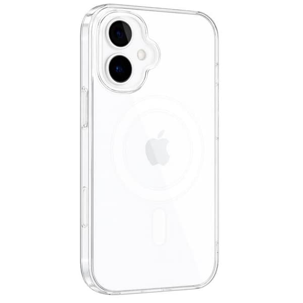 Coque til iPhone 17 - Transparent silikone med indbygget magnetisk cirkel Phonillico® Transparent