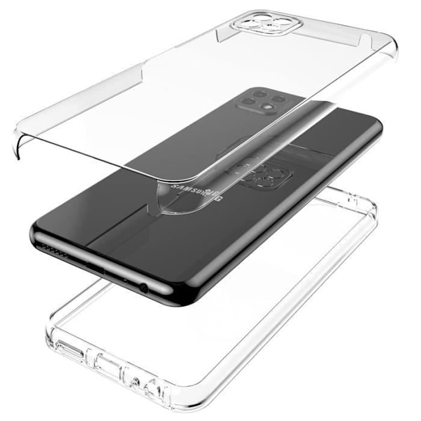 Coque til Samsung A22 5G - Håndfri Etui 360 Integreret Transparent 2 Dele Foran Bagpå Indsigelsesbeskyttelse Phonillico® Transparent