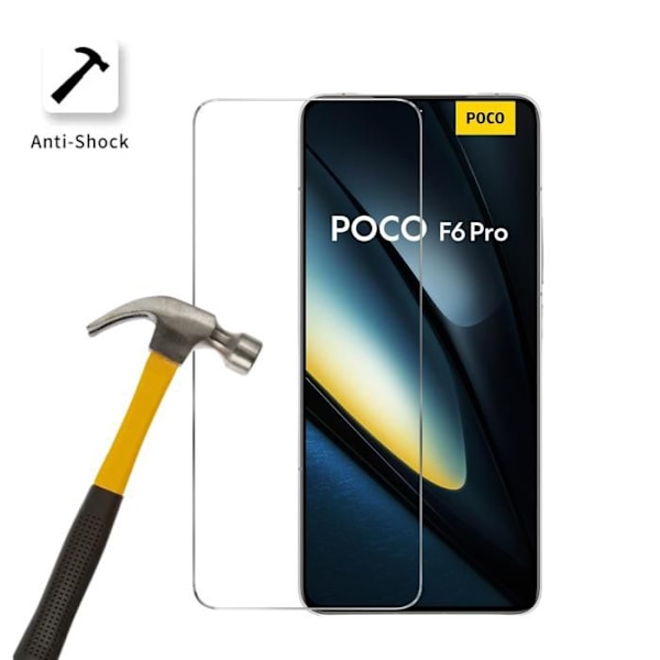 Film skærmbeskyttelse - Phonillico - Xiaomi Poco F6 Pro 5G - Pakke med 2 - Hærdet Glas - Ridseresistent Transparent
