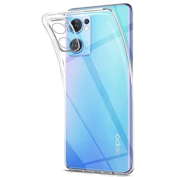 Coque til Oppo Reno 7 5G - Silikone TPU Transparent Beskyttelse Blød Tynd Phonillico® Transparent