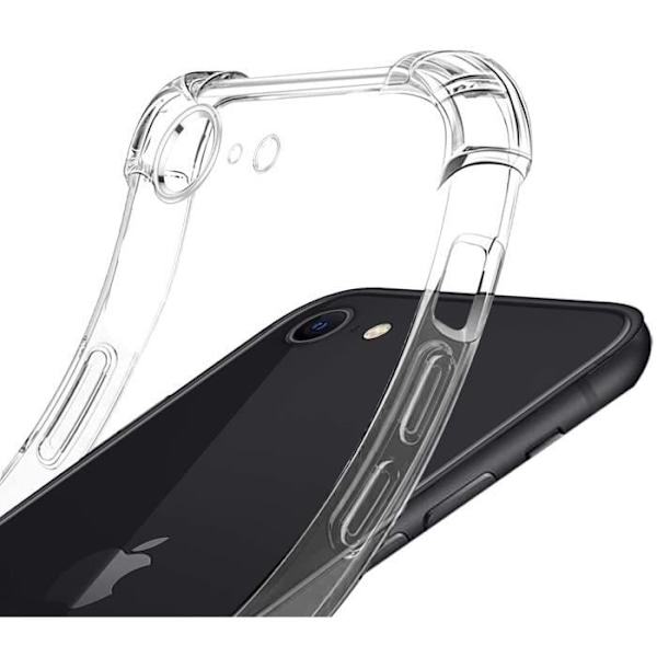 Transparent Silikon Stötsäkert Fodral för iPhone SE 2022 Phonillico® Transparent