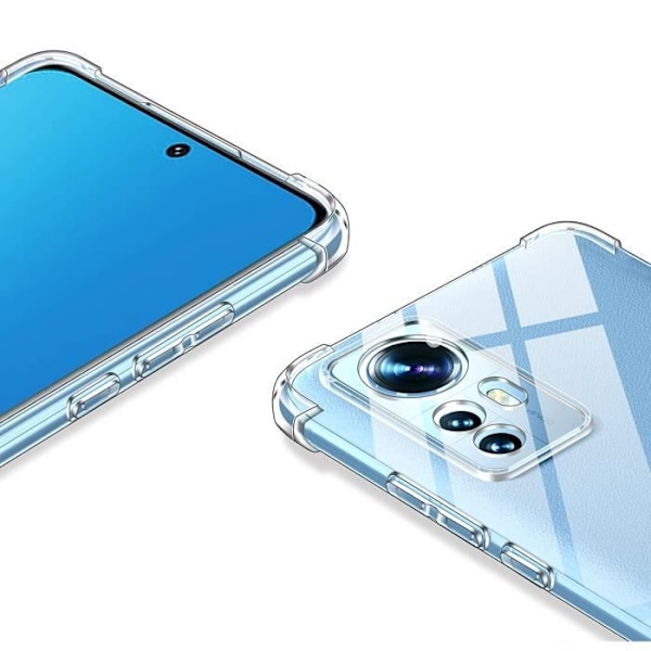 Kuori Xiaomi 12 - Xiaomi 12X - Iskunkestävä Suojus Pehmeä Läpinäkyvä Phonillico® Transparent