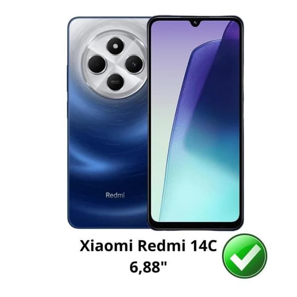 Coque til Xiaomi Redmi 14C - Stødabsorberende Beskyttelse i Blød Transparent Silikone Phonillico® Transparent