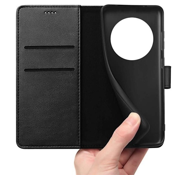 Coque - Phonillico® - Xiaomi Poco C75 - Plånbok Svart - Semi-rigid - Lädereffekt Svart