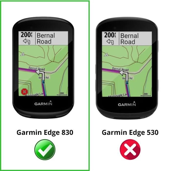 Coque til Garmin Edge 830 - Etui Silikone Sort Blød Beskyttelse Phonillico®