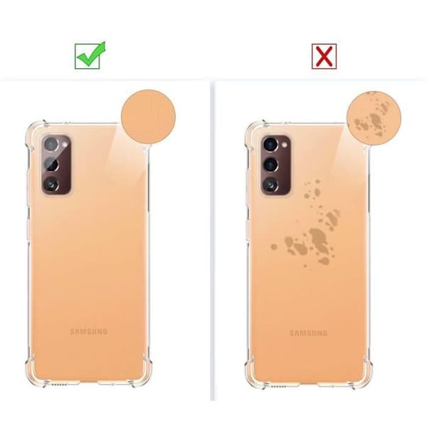 Coque Antichoc Silicone Transparent til Samsung S20 FE - Phonillico® Transparent