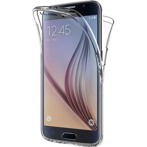 Samsung Galaxy S6 EDGE-skal - Helkropps TPU Gelskydd Transparent Framsida Baksida Skydd Mjuk Silikon Phonillico®