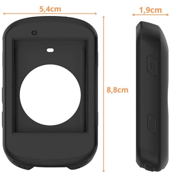 Coque til Garmin Edge 530 - Etui Silikone Sort Beskyttelse Blød Phonillico®