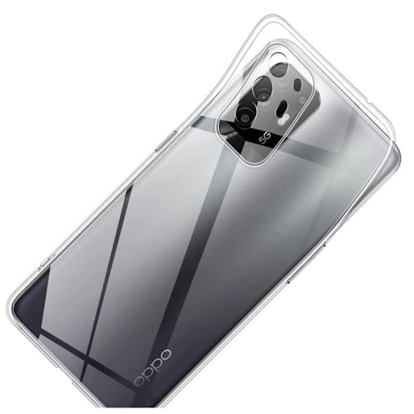 Coque Oppo A94 5G: 2 Kappal Lasi - Pehmeä Silikoni Suojakuori Näyttösuojakalvo Phonillico® Transparent