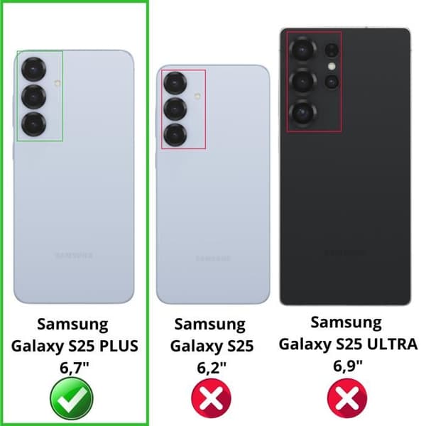 Coque til Samsung Galaxy S25 PLUS - Sort Pung med Magnetisk Klap til Kortopbevaring Phonillico® Svart