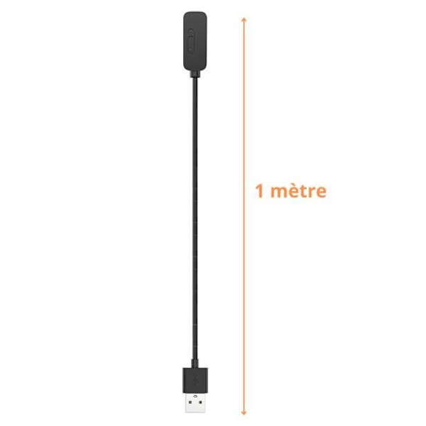 Laddare Kompatibel med Xplora X5 / X5 Play / X4 - USB-kabel 1 meter Ersättning Adapter Laddare Klocka Phonillico® Svart