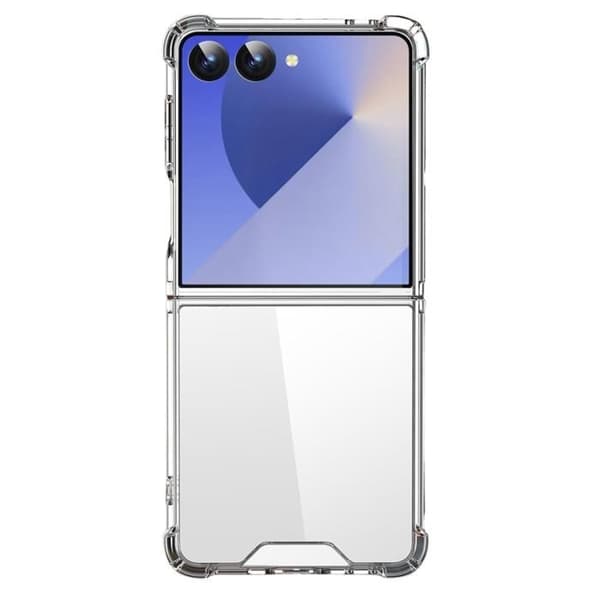 Coque til Samsung Galaxy Z FLIP 7 - Stødabsorberende Transparent Silikonebeskyttelse Phonillico® Transparent