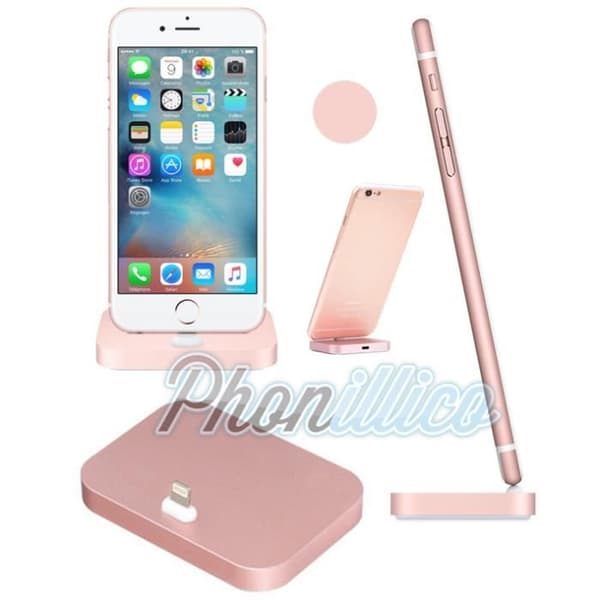Station Accueil Rose kompatibel med iPhone 8 PLUS - Dock Lader Phonillico® Ros