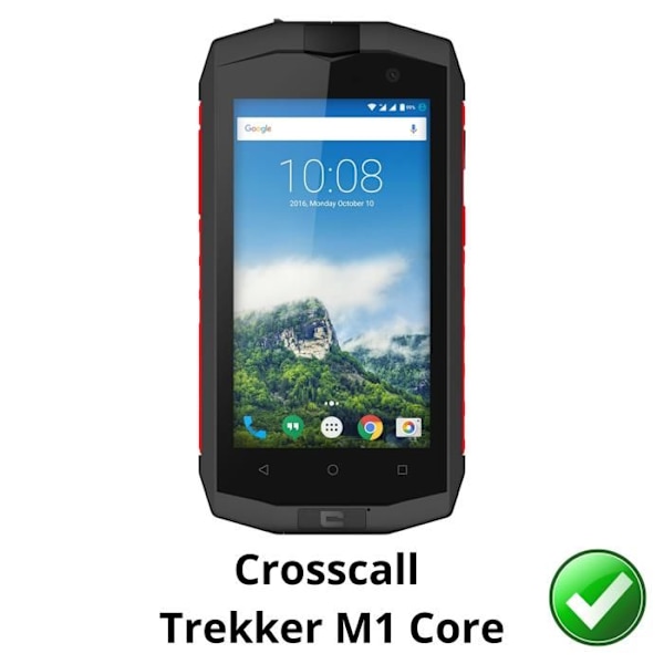 Skærmbeskyttelse - Phonillico - Crosscall Trekker M1 Core - Pakke med 2 - Ridsefaste - Ultra tynd Transparent