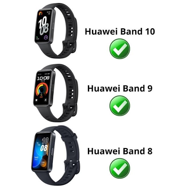 Compatibel skal för Huawei Band 10/Band 9/Band 8 - Hårt skydd för smartklocka, transparent fodral med härdat glas Phonillico® Transparent