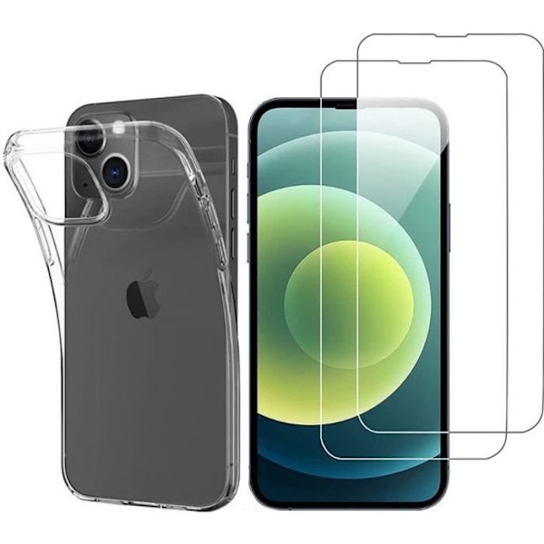 Coque til iPhone 13 MINI (5,4") og 2 Tempereret Glas Skærmbeskyttelse Phonillico®