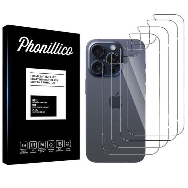 Filmgolvet härdat bak för iPhone 14 PRO MAX [Pack 4] Skärmskydd Phonillico® Transparent