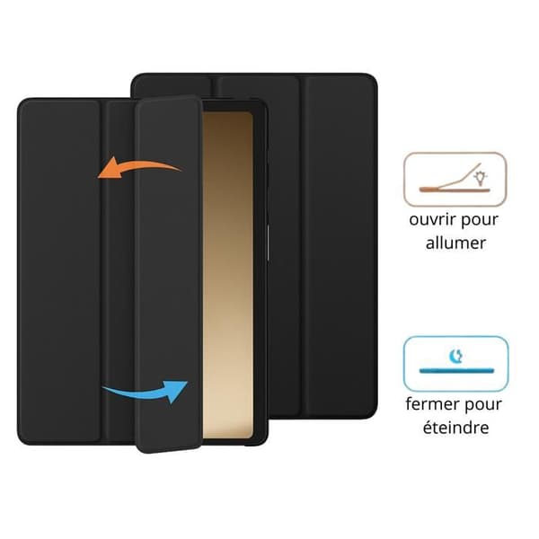 Coque til Samsung Galaxy Tab A11 PLUS - Sort etui med fuld beskyttelse og flere positioner Phonillico® Svart