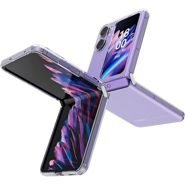 Coque til Oppo Find N2 Flip - Silikone Gel TPU Gennemsigtig Beskyttelse Blød Phonillico®