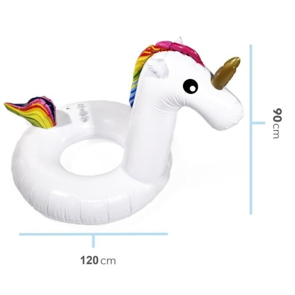 Giant Inflatable Unicorn Float Water Game 120 x 90 cm [Phonillico®]