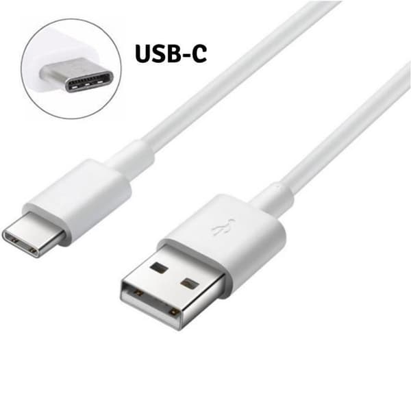 [Kompatibel med Samsung Galaxy NOTE 8 - NOTE 9] USB-C Kabel 1 Meter + Rosa Biloplader [Phonillico®] Rosa, Vit