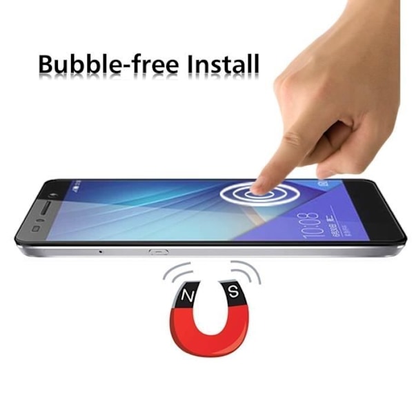 Skærmbeskyttelse - Phonillico® - Huawei HONOR 7 - Pakke med 2 - Tempereret glas - Ridsesikker