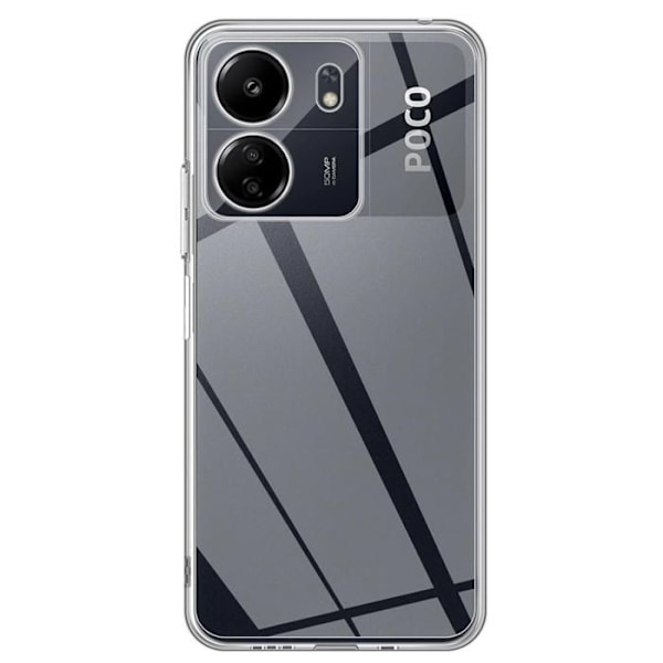 Fodral för Xiaomi Poco C65 och 2 St Tempererat Glas Screen Protector Phonillico® Transparent