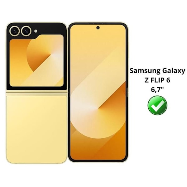 Suojakalvo - Phonillico - Samsung Galaxy Z FLIP 6 - 2 kappaleen pakkaus - Karkaistu lasi - Naarmunkestävä Transparent